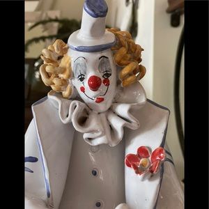 Genuine ceramic clown from Italy signed